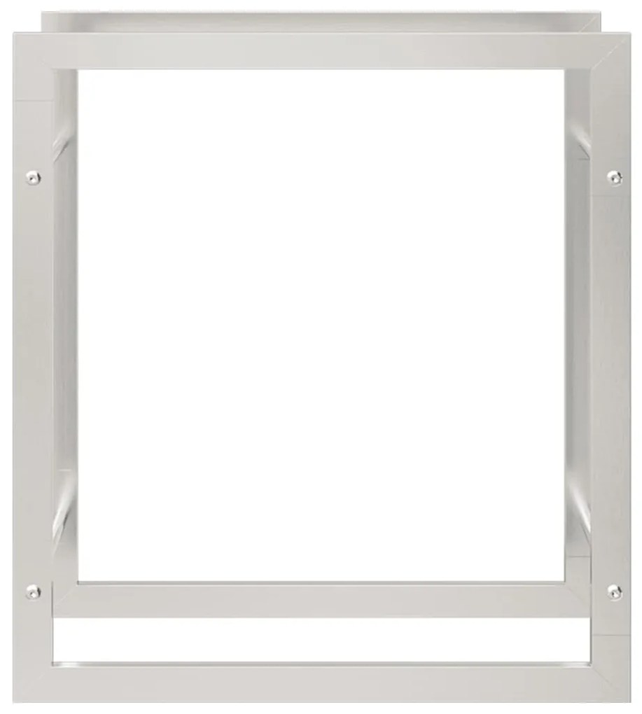 Suporte para lenha 80x28x86 cm aço inoxidável