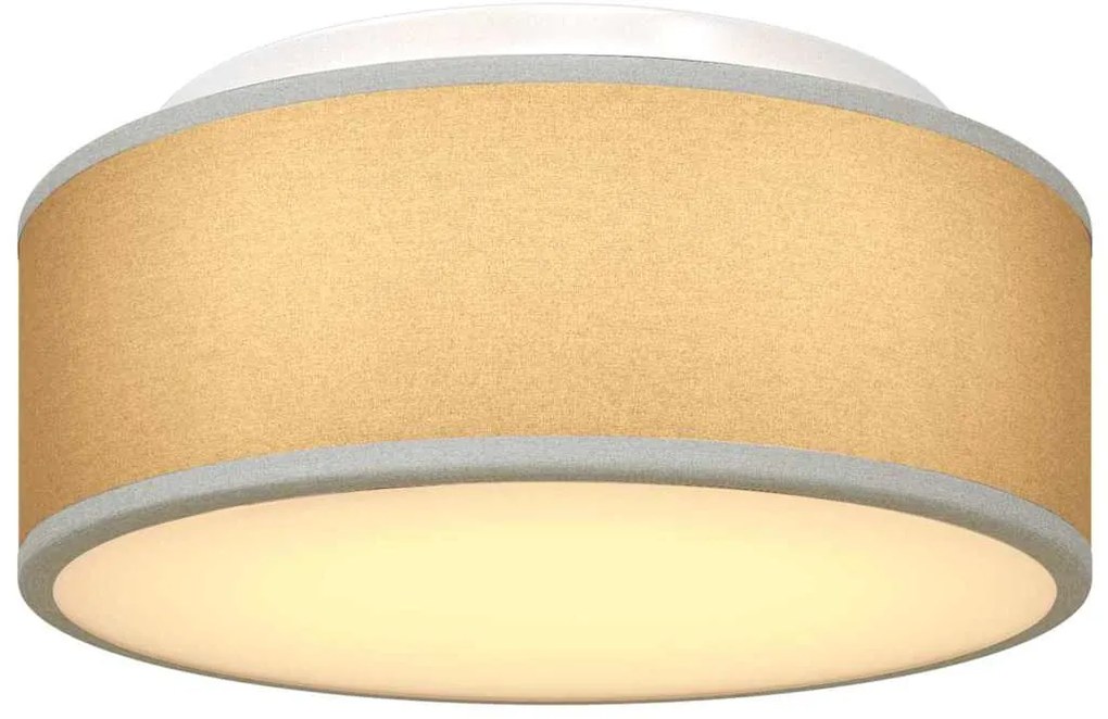 Luzes de Teto Montagem Embutida Cinza Ø 30 cm Tecido E27