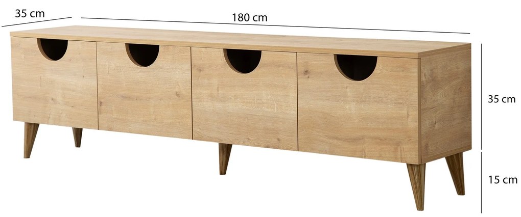 Móvel TV Four Seasons – Carvalho – 180x50x35 cm