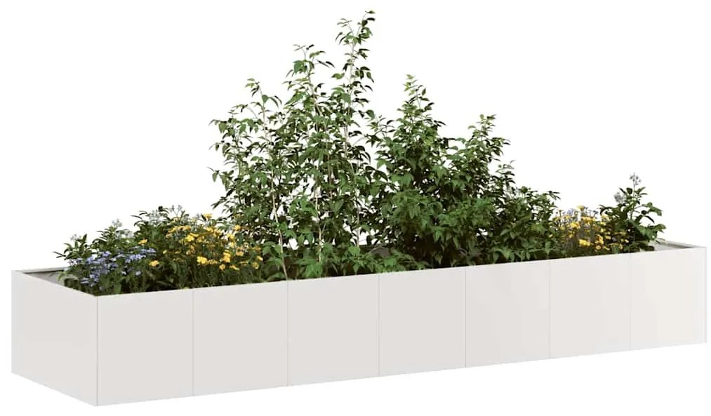 vidaXL Vaso/floreira 280x80x40 cm aço inoxidável