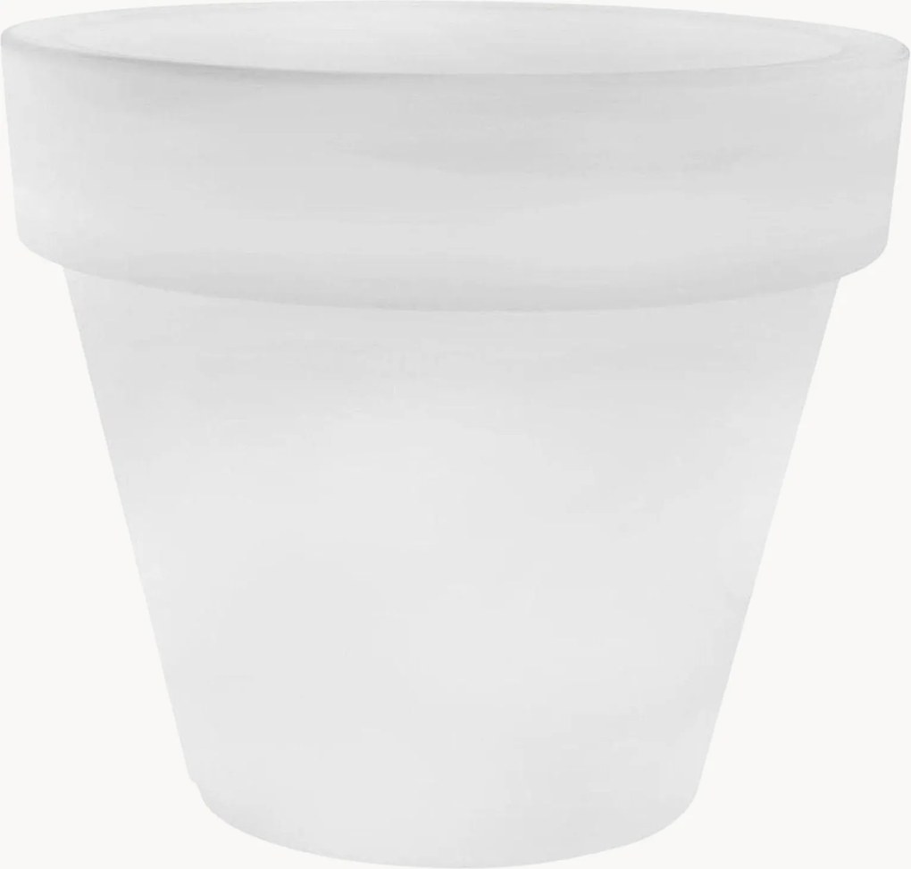 Vaso para exterior com iluminação LED Bordato Liscio
