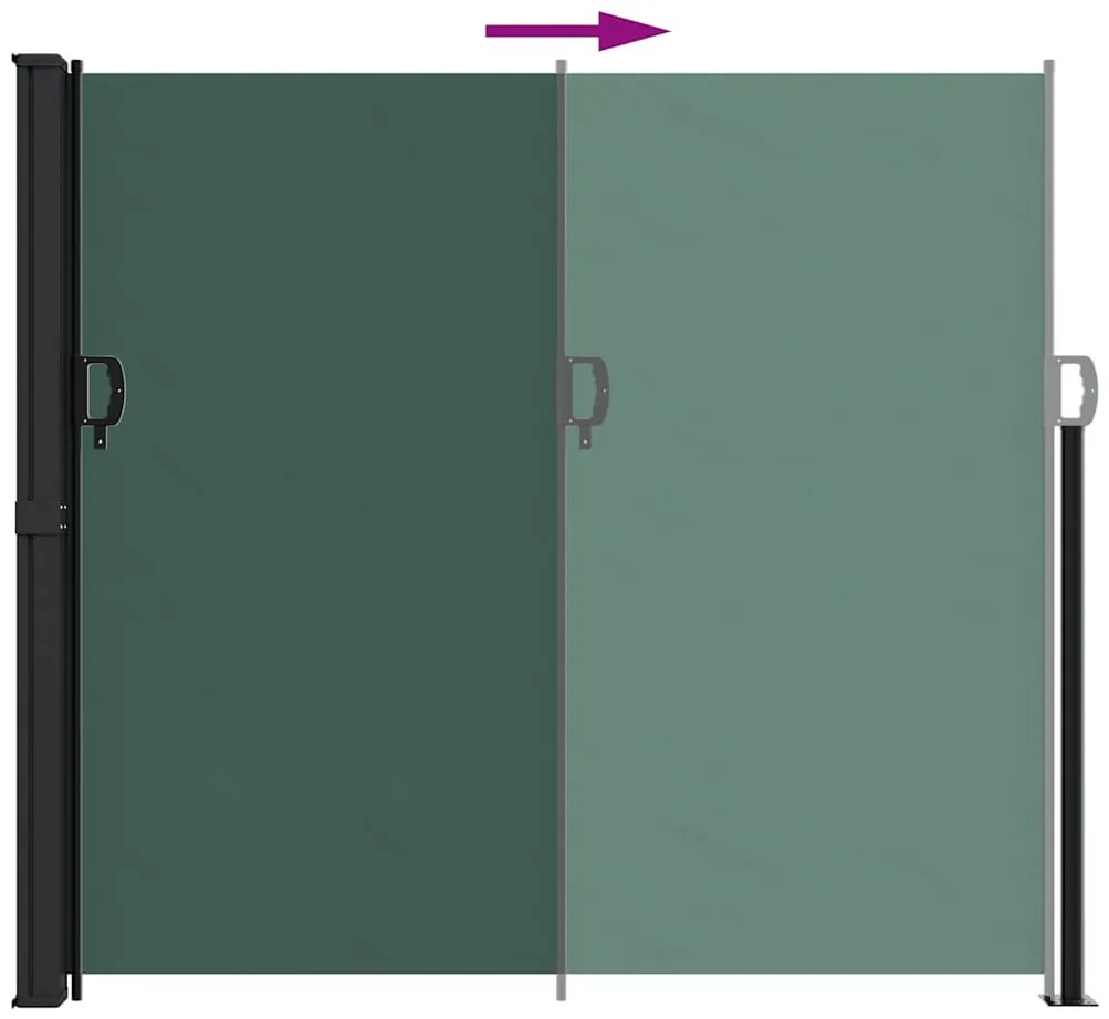 Toldo lateral retrátil 180x300 cm verde-escuro