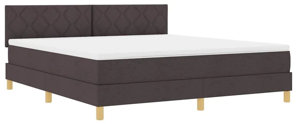 Cama Box Spring com Colchão Castanha 180x200 cm Tecido