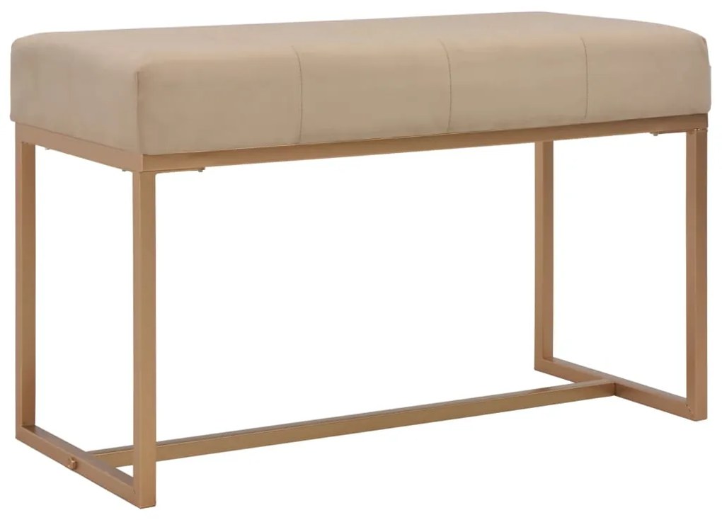 vidaXL Banco 80 cm veludo bege