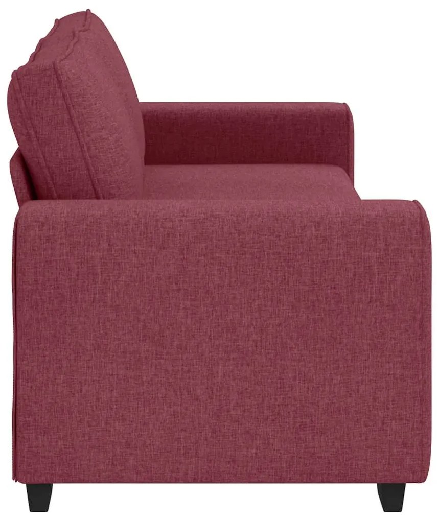 Sofá de 3 lugares tecido 180 cm vermelho tinto