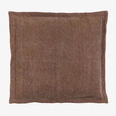 Almofada Quadrada De Algodão (60x60 Cm) Karzem Castanho Moka - Sklum