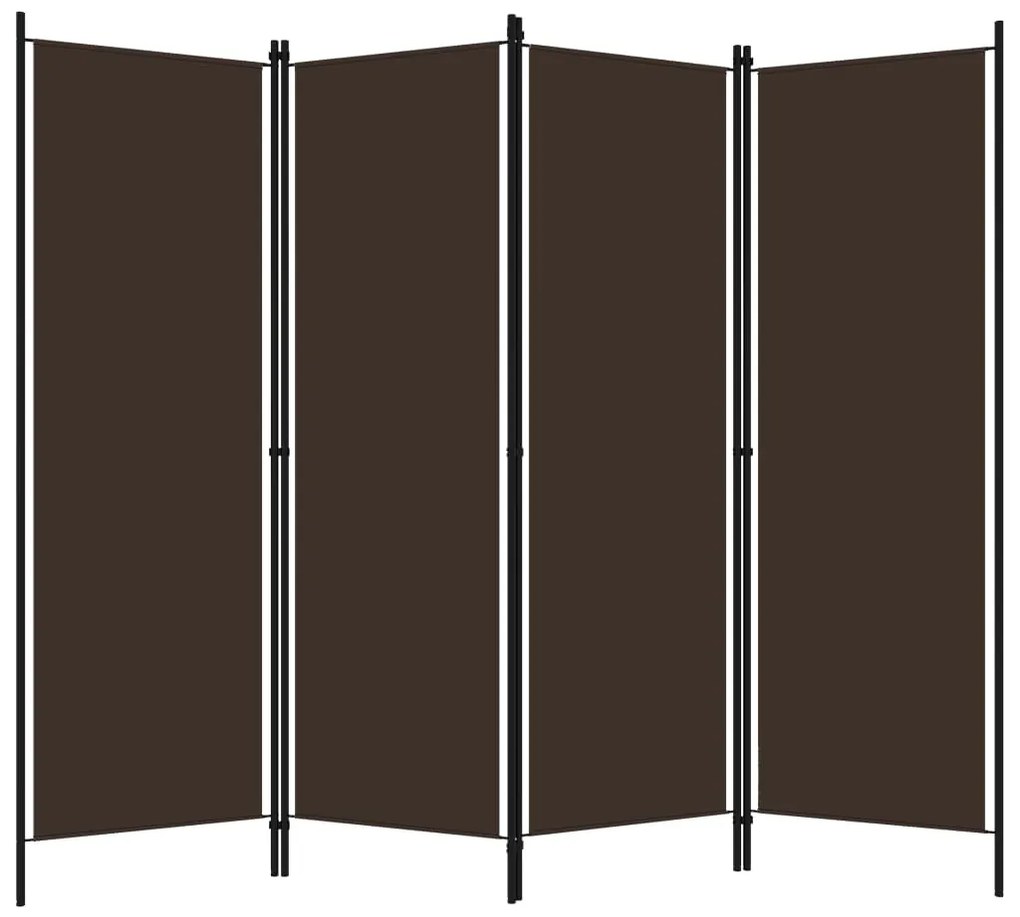 Divisória de quarto com 4 painéis 200x180 cm castanho