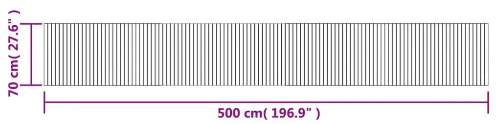 Tapete retangular 70x500 cm bambu castanho