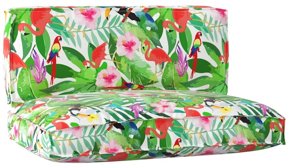 vidaXL Conjunto de Almofadas de Palete 2 Peças - Oxford, Selva Tropical