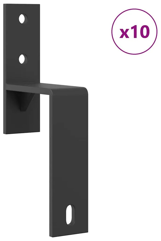 Kit de ferragens para porta deslizante 400 cm aço preto