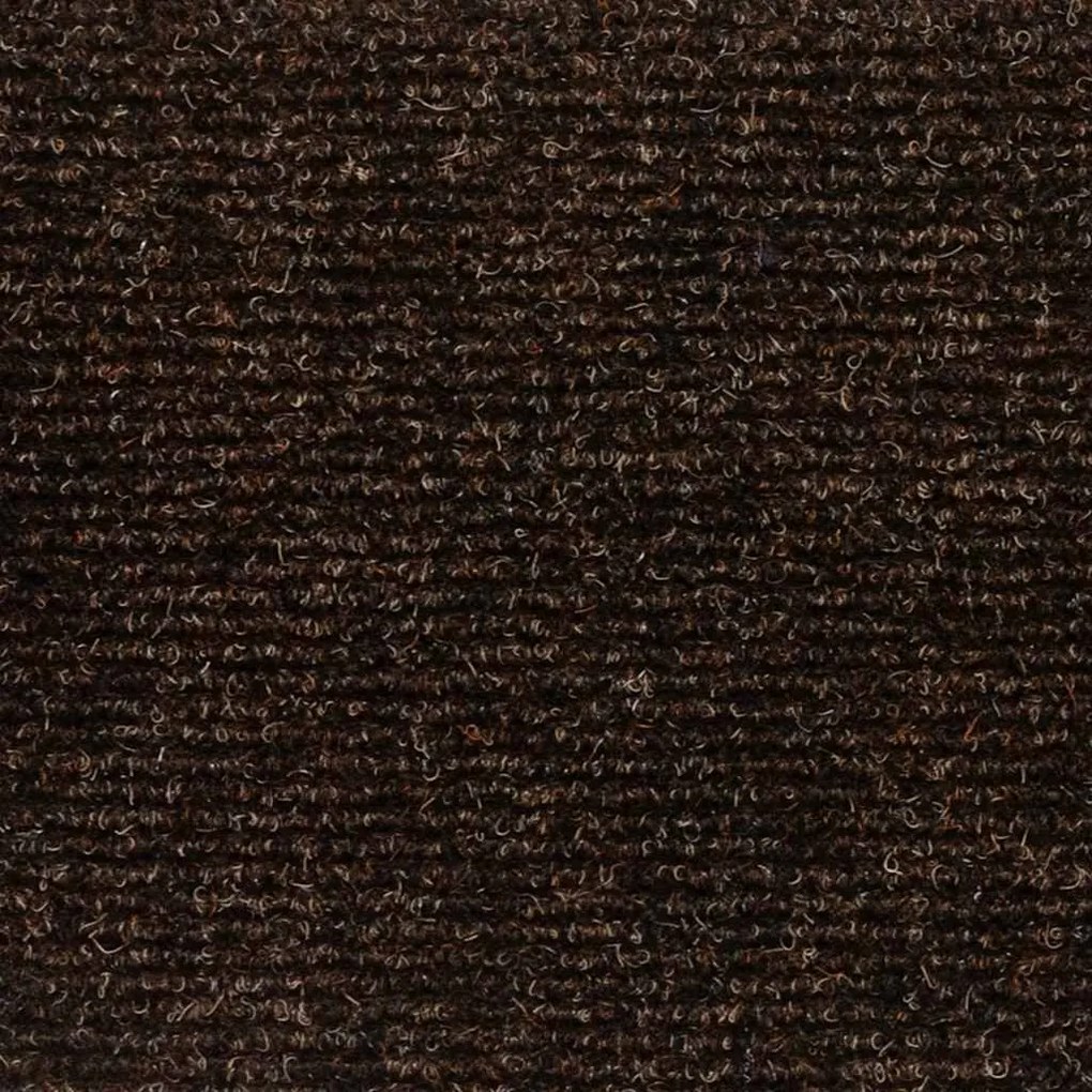 Tapetes de escada autoadesivos 5 peças 56x17x3 cm marrom semicircular