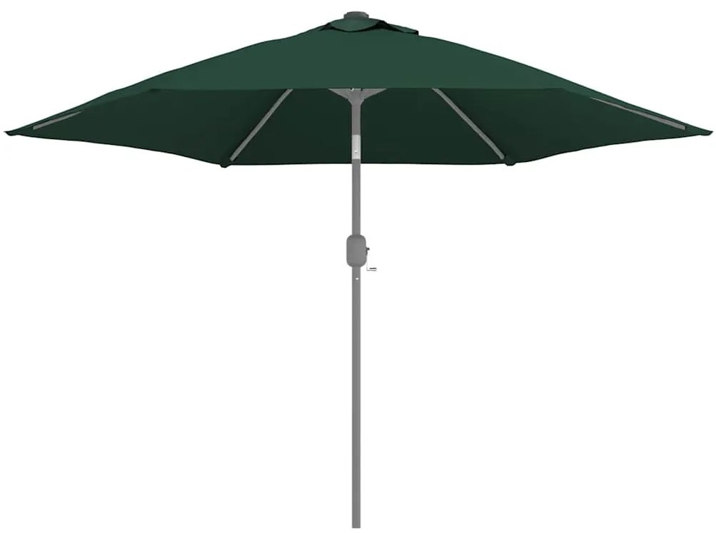 Tecido de substituição p/ guarda-sol de exterior 300 cm verde