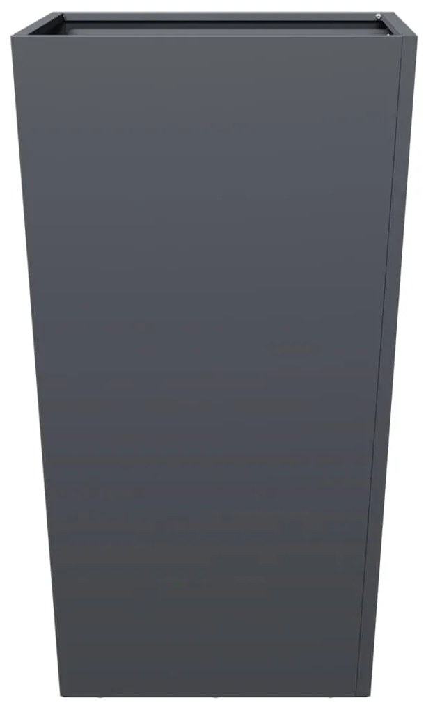 Vaso/floreira de jardim 45x45x75 cm aço antracite