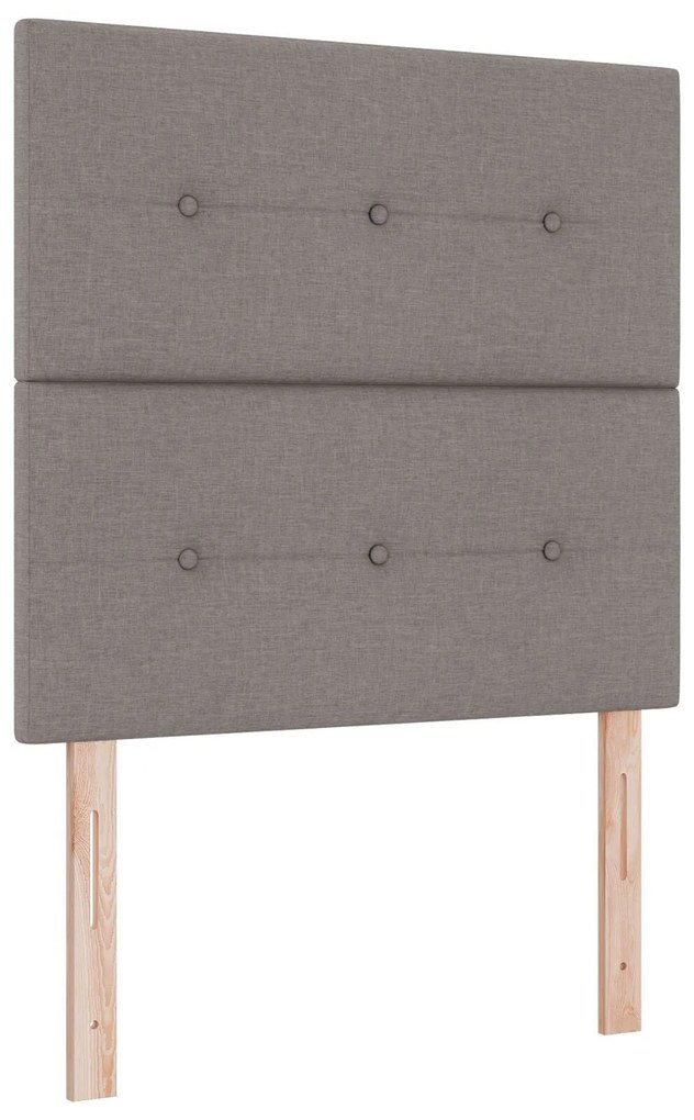 Cama Box com Colchão Taupe 100x200 cm Tecido