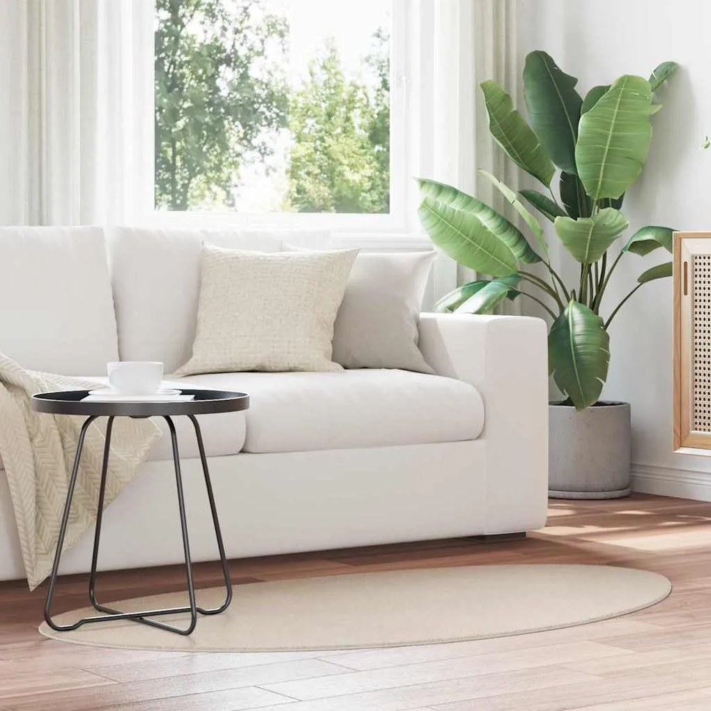 vidaXL Tapetes de área HUARTE Bege 80 x 150 cm Poliéster