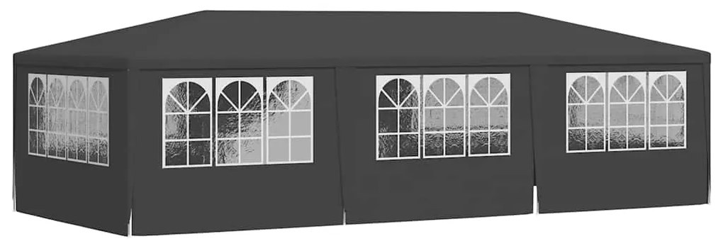 Tenda festas com paredes laterais 4x9m 90g/m² antracite