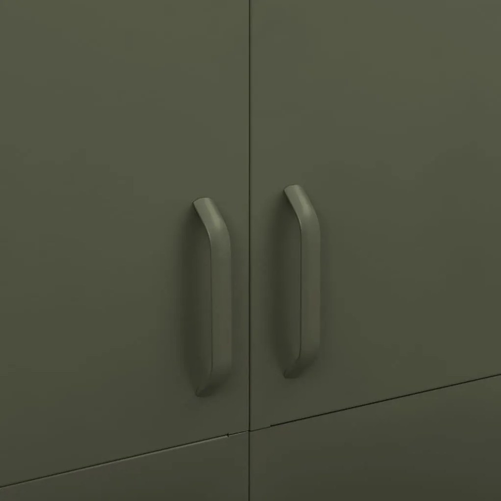Roupeiro 90x50x180 cm aço verde-azeitona
