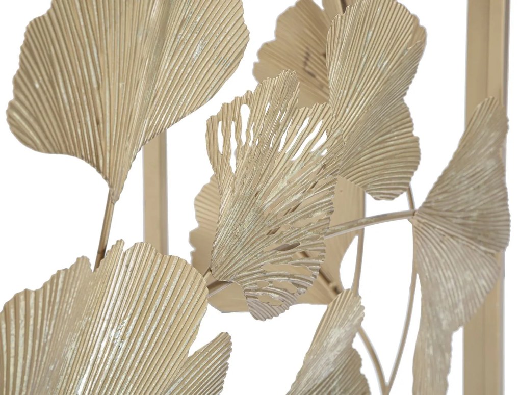 MESA CONSOLA EM FERRO LEAF 108X36,5X80 CM DOURADO