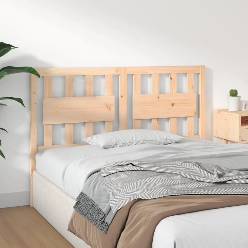 Cabeceira de cama 125,5x4x100 cm pinho maciço
