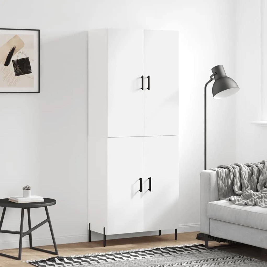vidaXL Armário alto 69,5x34x180 cm derivados de madeira branco