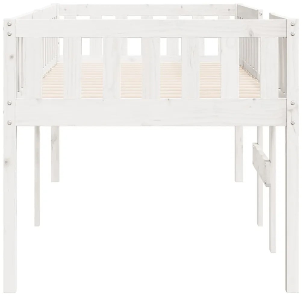 Cama de criança sem colchão 90x190 cm pinho maciço branco