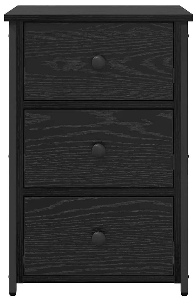 Conjunto de Mesa de Cabeceira de Carvalho Preto Carvalho Preto