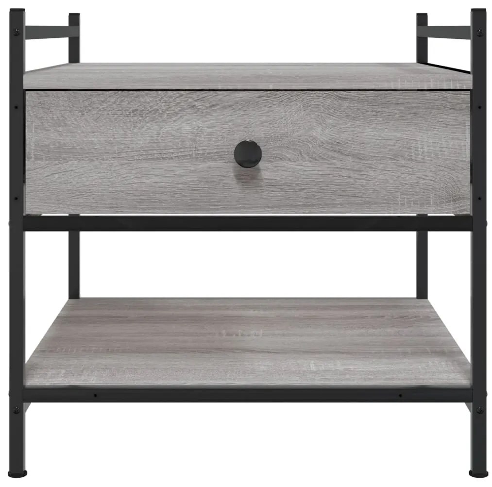 Mesa de centro 50x50x50 cm derivados de madeira cinzento sonoma