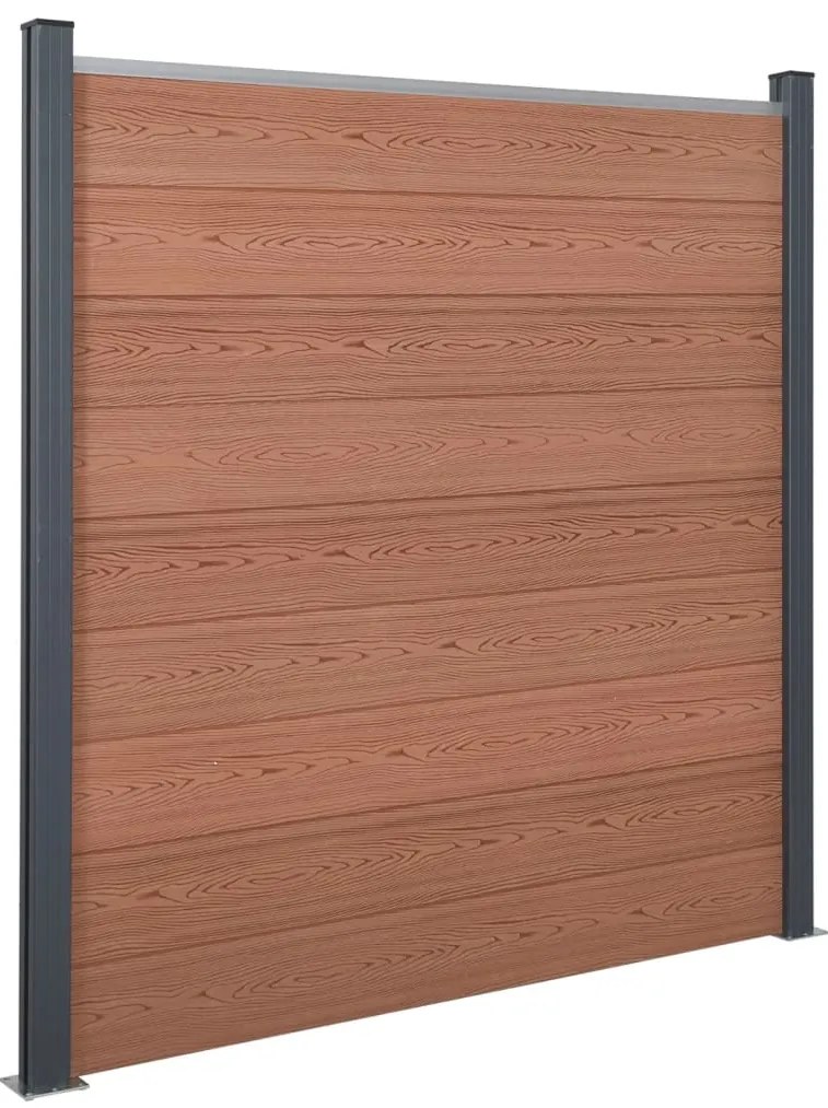 Conjunto de painéis de vedação 526x186 cm WPC castanho