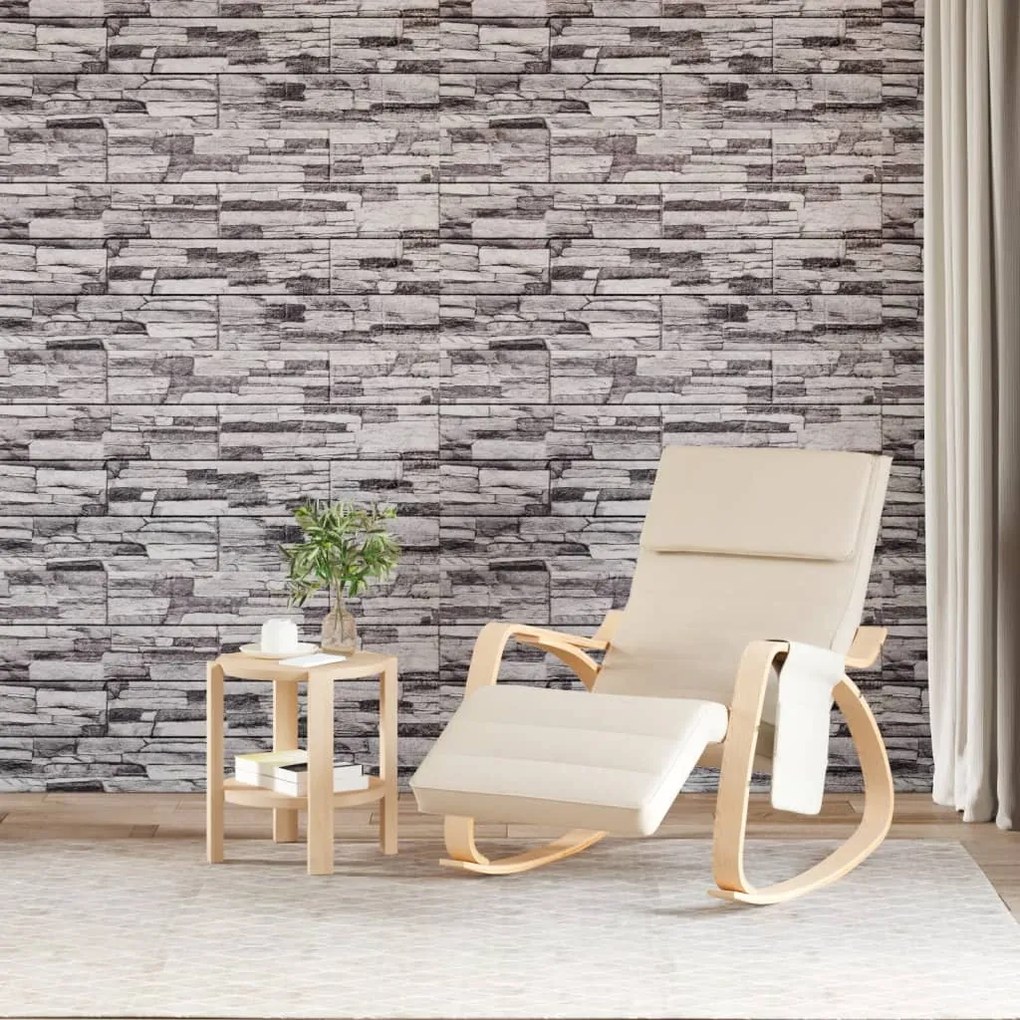 Painéis de parede 3D 10 pcs 100x50 cm EPS cinzento-claro