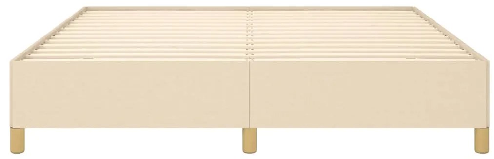 Estrutura de cama sem colchão 180x200 cm tecido cor creme