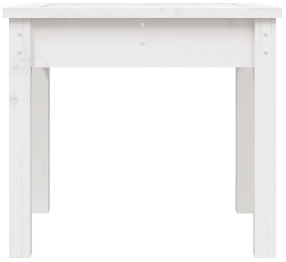 Banco de jardim 50x44x45 cm madeira de pinho maciça branco