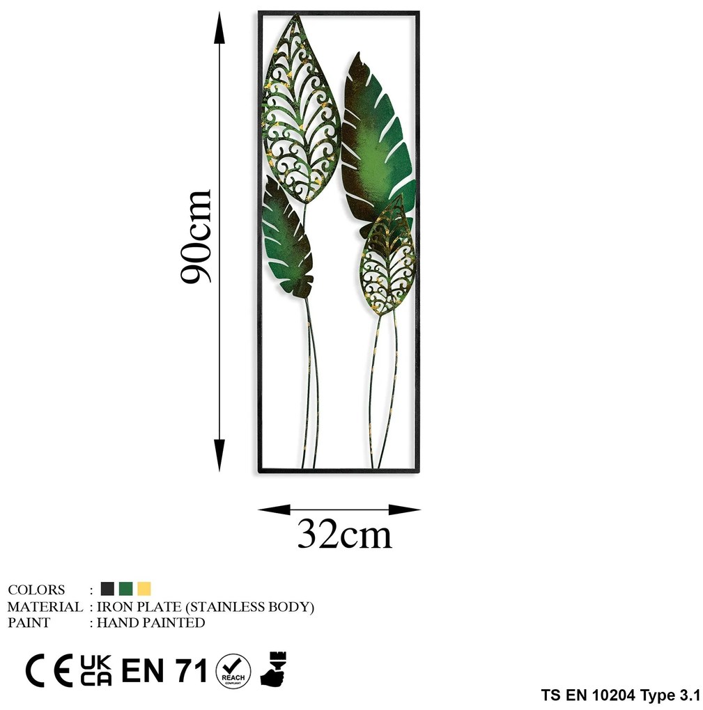 Acessório Decorativo de Parede Nezgep – Multicolor – 32 x 90 cm