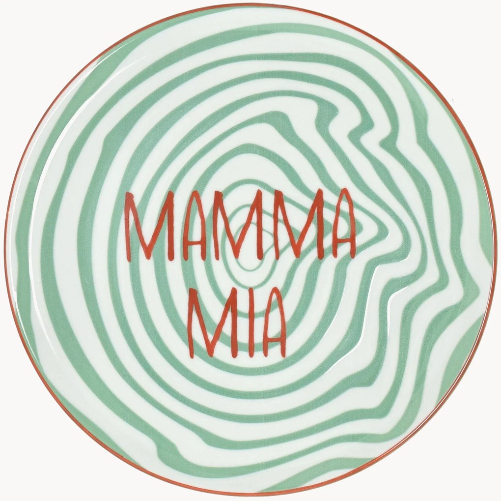 Prato de pizza em porcelana Mamma Mia