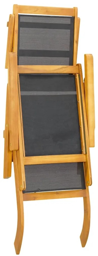 Cadeiras de terraço 2 pcs madeira de acácia maciça e textilene