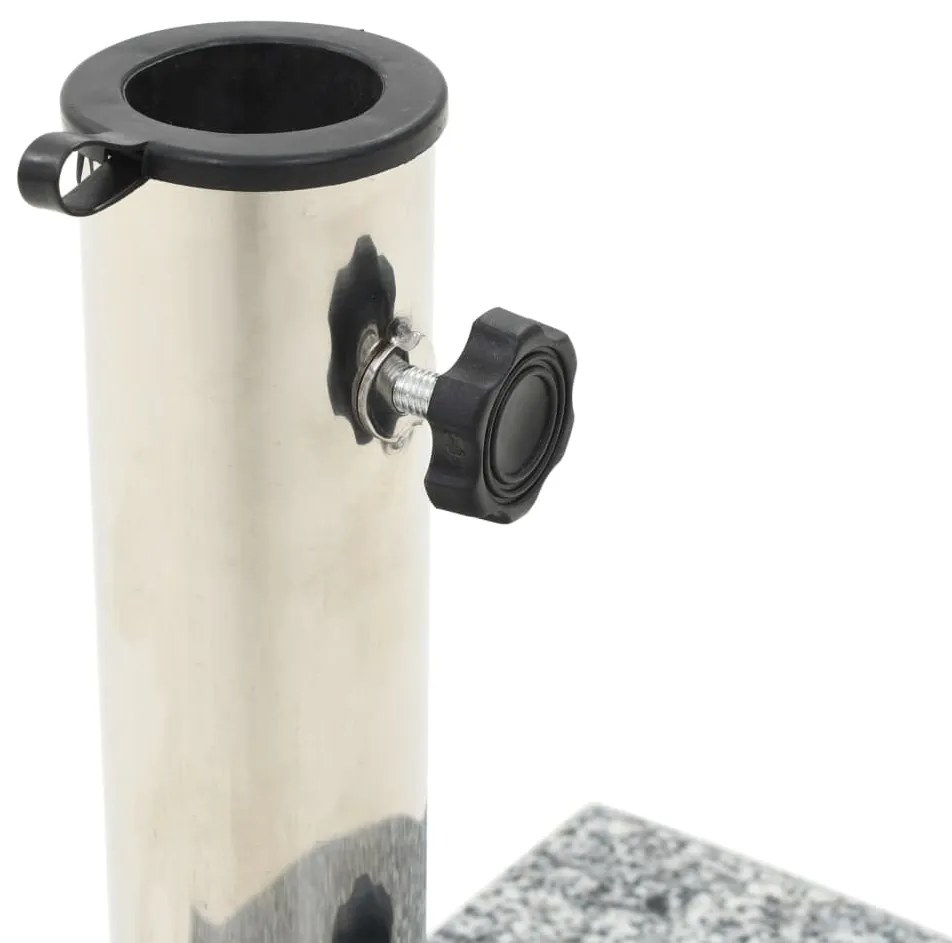 Base de guarda-sol semicircular granito 10 kg cinzento