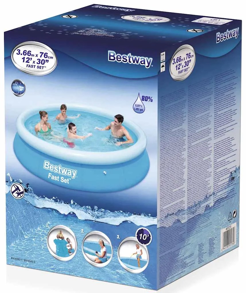 Fast Set Piscina insuflável redonda 366x76 cm 57273
