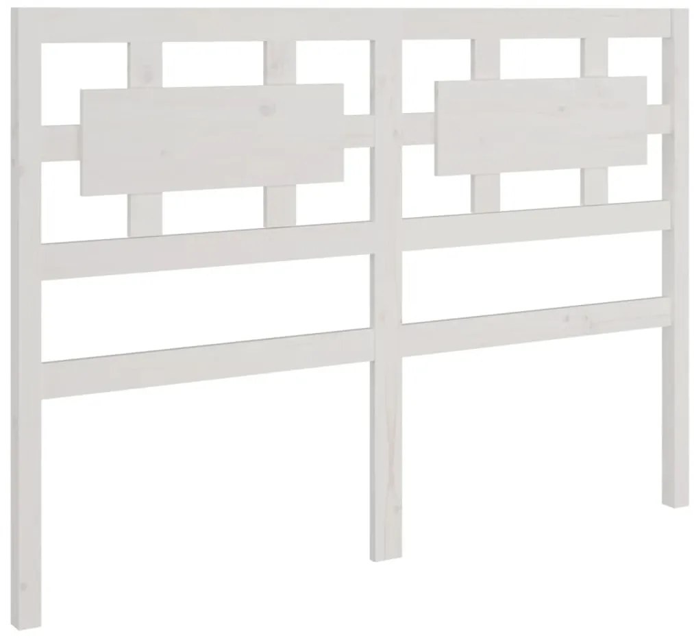 Estrutura de cama casal 135x190 cm madeira maciça branco