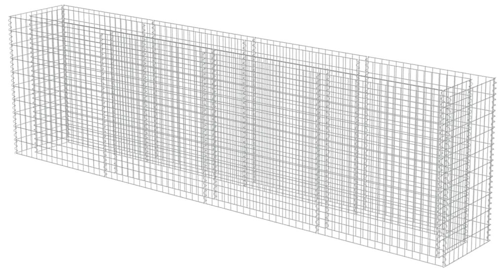 Canteiro elevado/cesto gabião 360x50x100 cm aço galvanizado