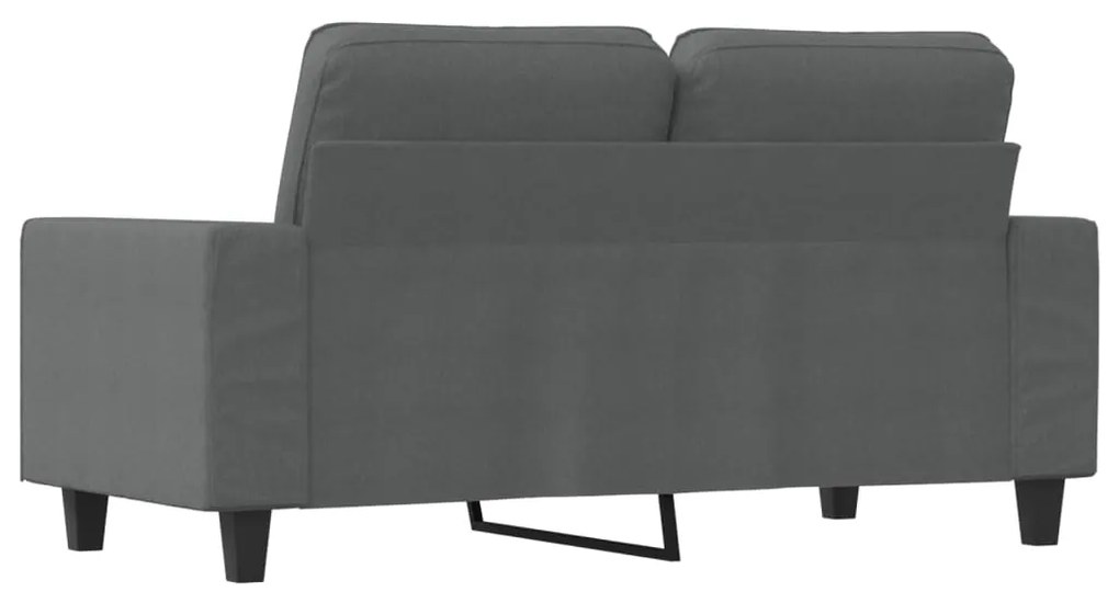 Sofá de 2 lugares em tecido 120 cm cinzento-escuro