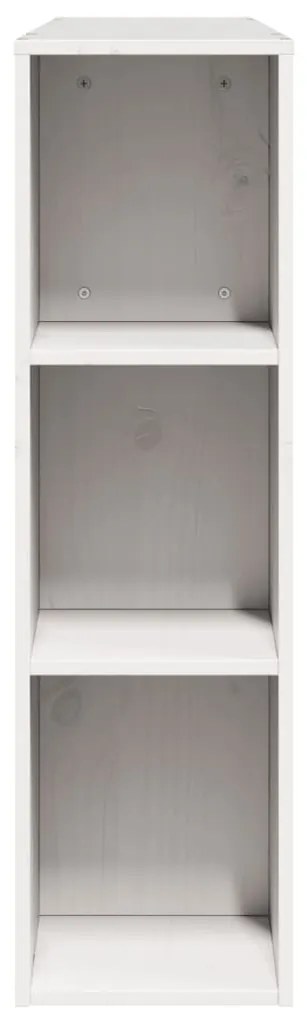 Cabeceira com arrumação 140 cm madeira de pinho maciça branco