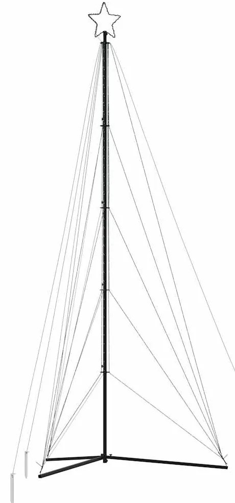 LED Árvore de Natal 615 LEDs Coloridos 404,5 cm