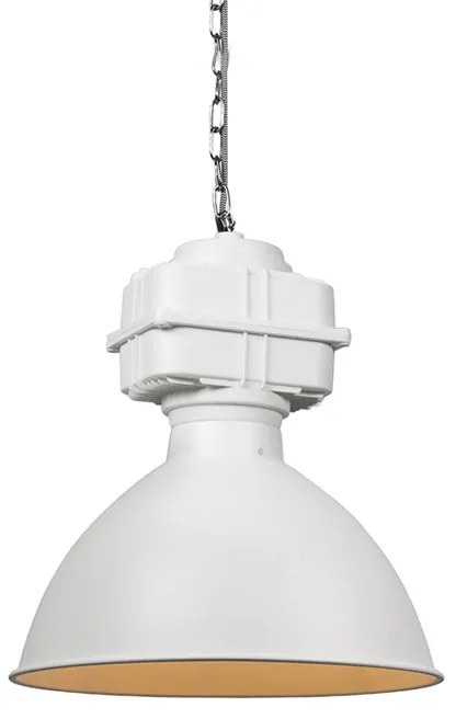 Candeeiro de suspensão industrial pequeno branco mate - Sicko