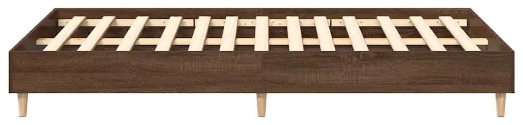 Estrutura de cama sem colchão 120x190 cm carvalho castanho