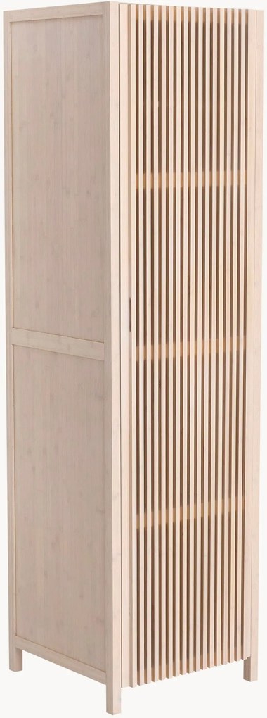 Roupeiro de parede em bambu com porta canelada Stripe