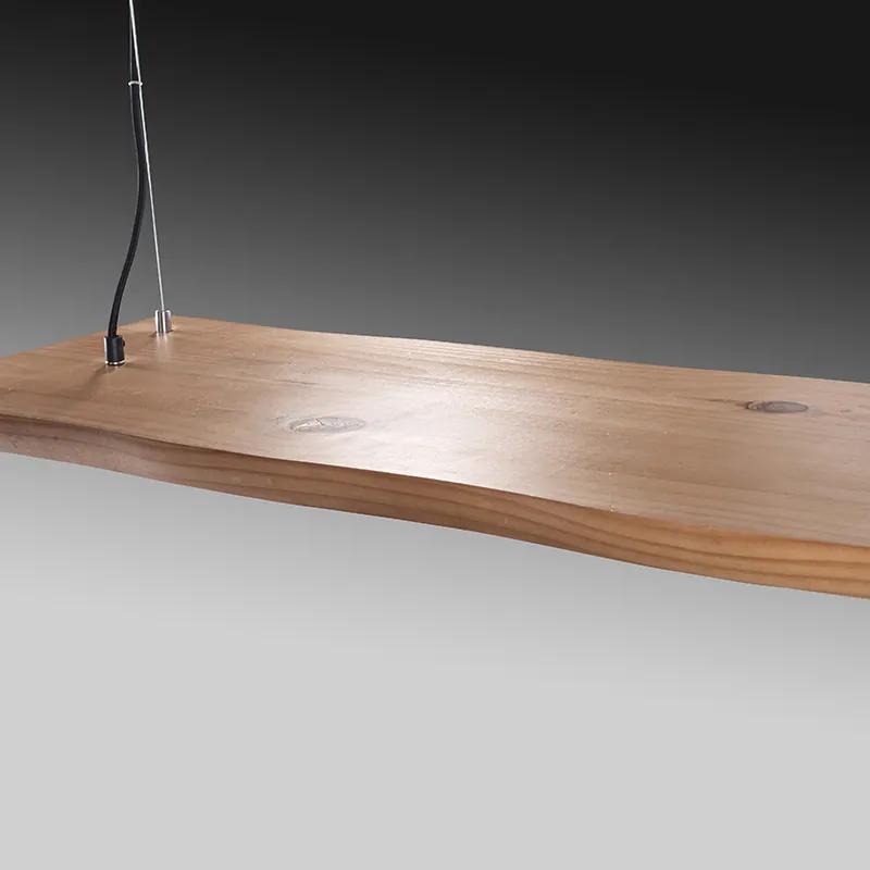 Lâmpada suspensa de madeira 120 cm incluindo LED com controle remoto - Ajdin Moderno