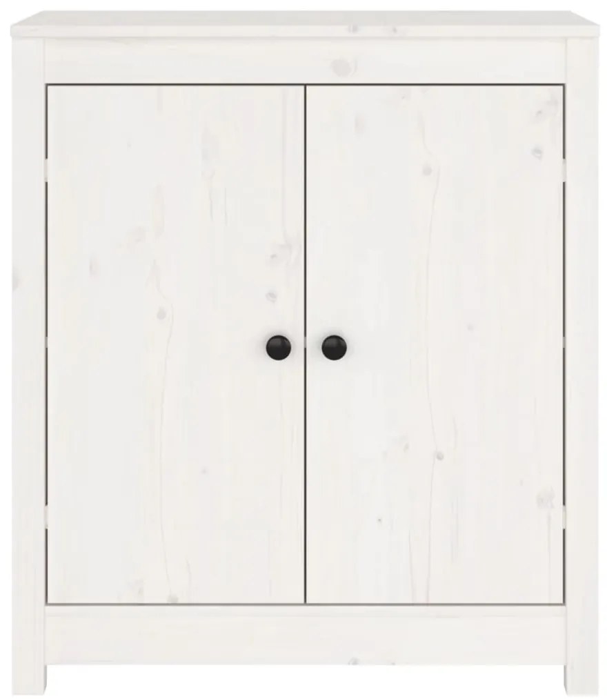 Aparador 70x35x80 cm madeira de pinho maciça branco