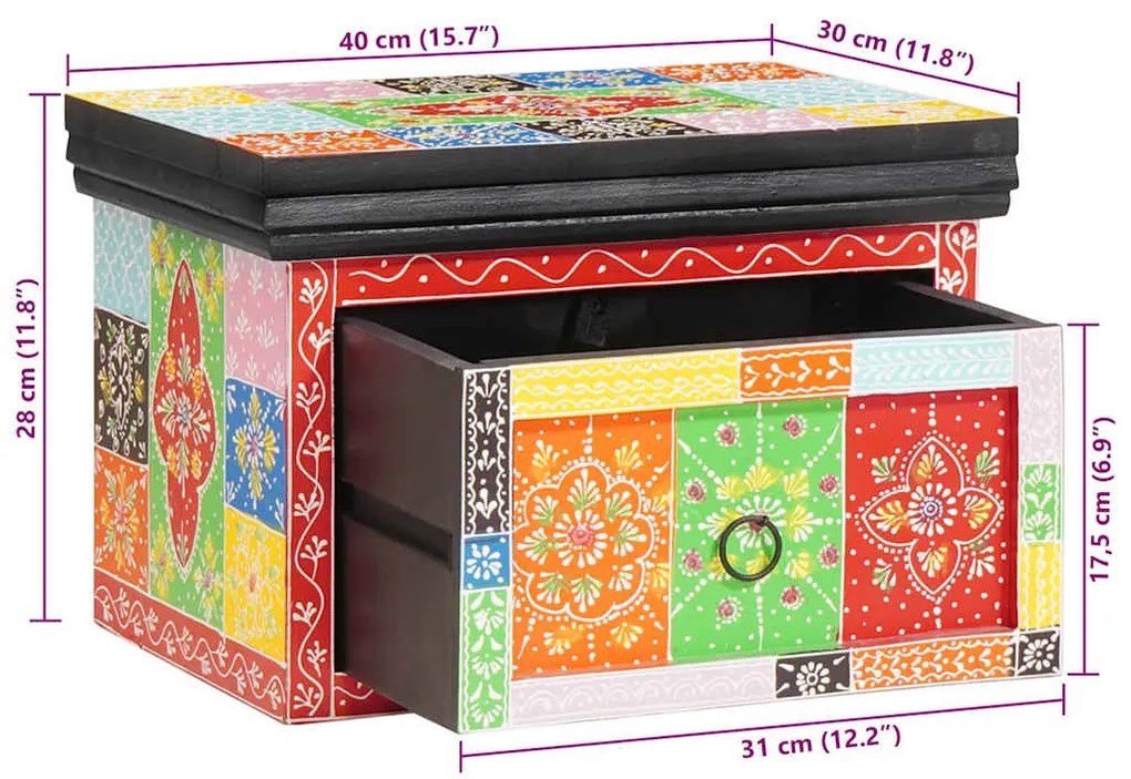 Conjuntos de mesas de cabeceira , 2 pcs, 40x30x28 cm, feitas de madeir