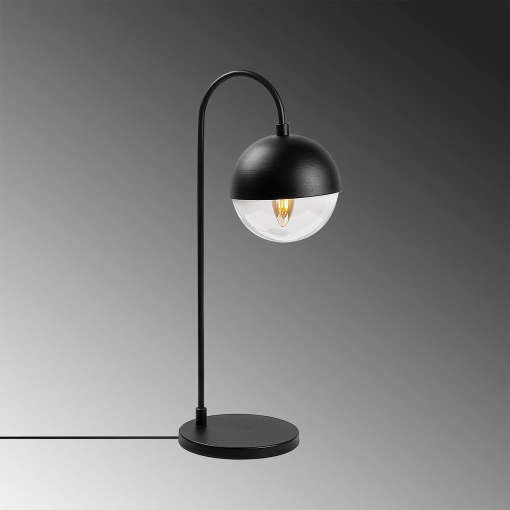 Candeeiro de Mesa Horn – Preto – 18 x 25 x 53 cm