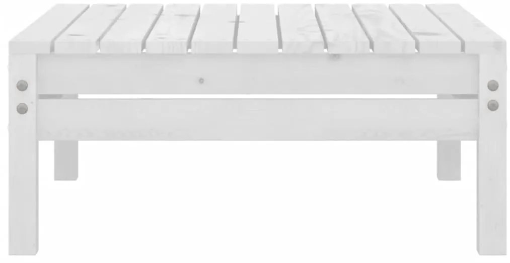 7 pcs conjunto lounge de jardim pinho maciço branco