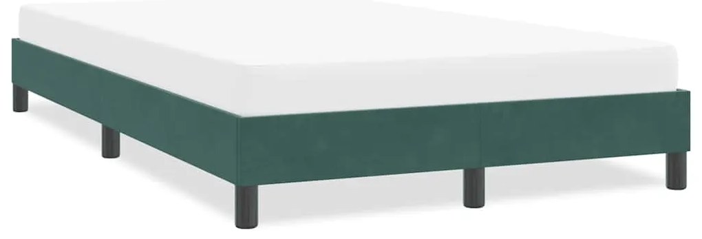 vidaXL Estrutura de cama sem colchão verde escuro 120x210 cm Veludo